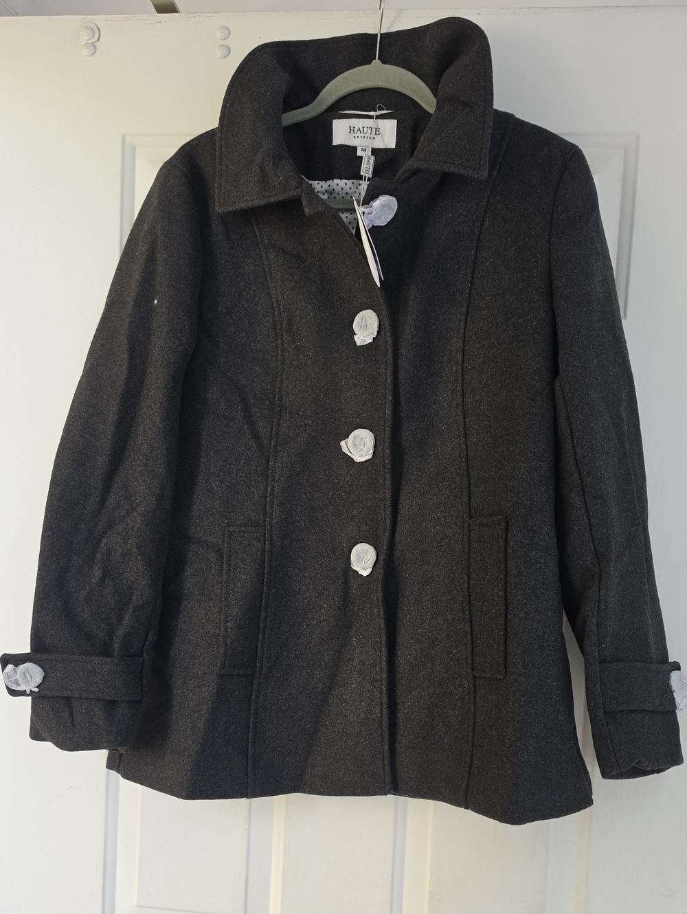 Haute Edition women's wool-blend coat